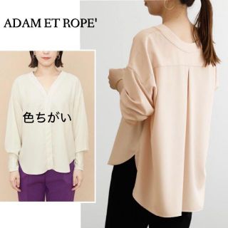 アダムエロぺ(Adam et Rope')のお袖が可愛い♪　長袖ブラウス　フリーサイズ　ピンクベージュ(シャツ/ブラウス(長袖/七分))