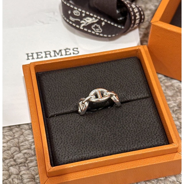 最上の品質な Hermes シルバー 9号 リング アンシェネ 【新品未使用