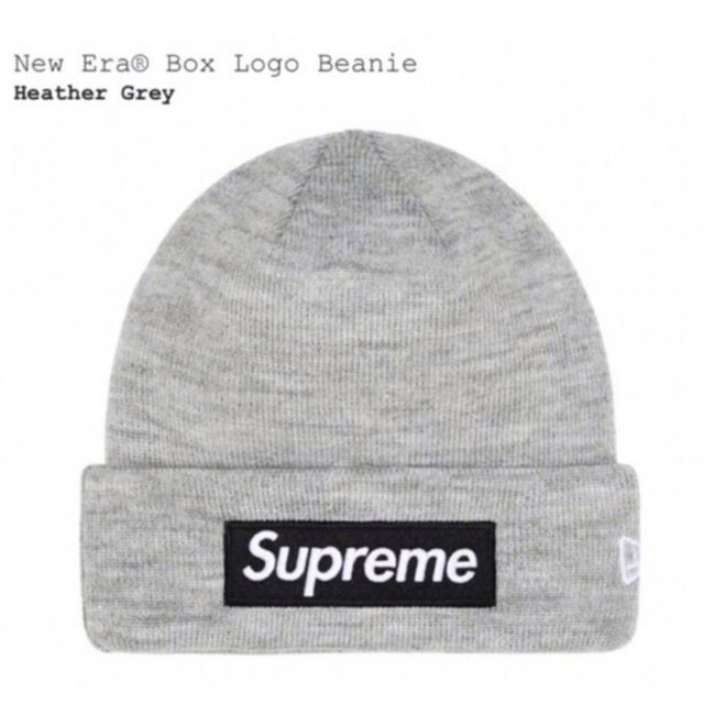 Supreme New Era Box Logo Beanie Gray グレー