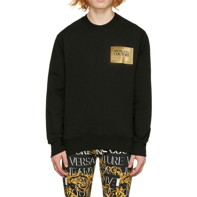 VERSACE(ヴェルサーチ)のVERSACE JEANS COUTURE スウェット ブラック Lサイズ メンズのトップス(スウェット)の商品写真