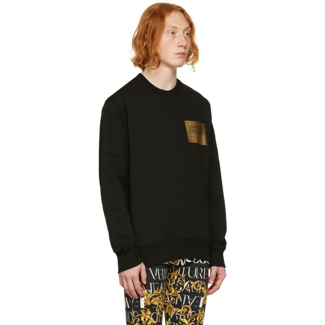 VERSACE(ヴェルサーチ)のVERSACE JEANS COUTURE スウェット ブラック Lサイズ メンズのトップス(スウェット)の商品写真