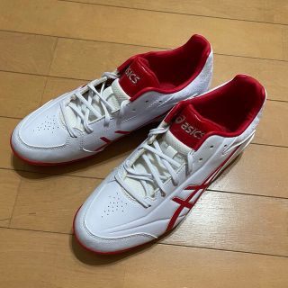 アシックス(asics)の新品◆アシックス◆スパイク◆赤◆26センチ◆野球(シューズ)