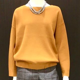 セオリーリュクス(Theory luxe)の美品☆セオリーリュクス ブラウジング ウール混 ニット マリーゴールド(ニット/セーター)