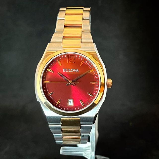 Bulova - 【レッド色】BULOVA/ブローバ/レディース腕時計/お洒落/展示 Bulova - 【レッド色】BULOVA/ブローバ/レディース腕時計/お洒落/展示