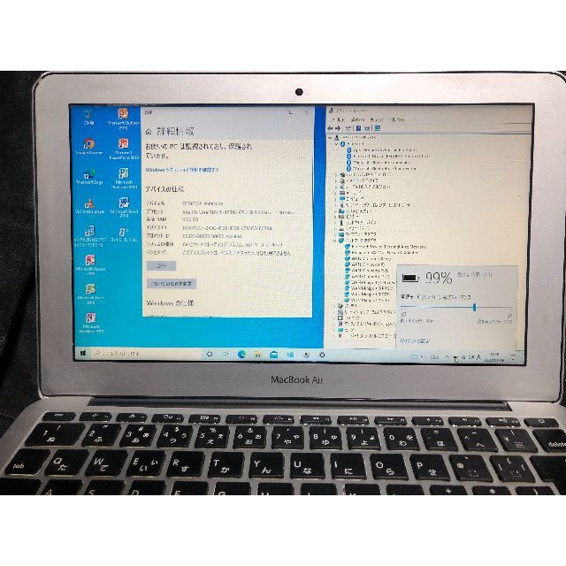 Apple(アップル)のMacBook Air 11インチ　Mid2013　Ci5・オフィス・Win10 スマホ/家電/カメラのPC/タブレット(ノートPC)の商品写真