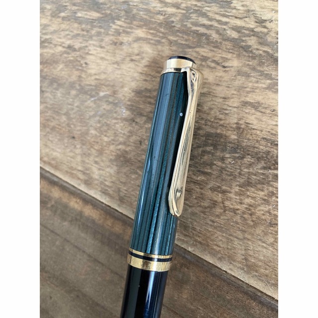 ペリカン(Pelikan) スーべレーン万年筆・ボールペン 緑縞 2本セット