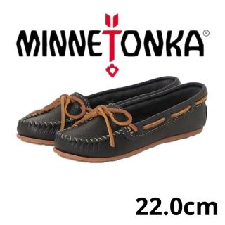 ミネトンカ(Minnetonka)のミネトンカ  ボートモック ブラック サイズ5  22cm(スリッポン/モカシン)