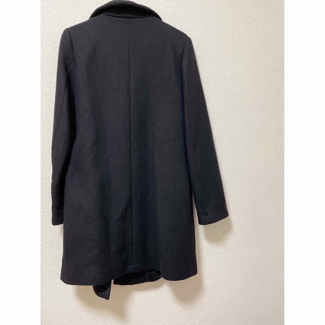 ZARA(ザラ)の美品！ZARA  MANTECOコート ブラック レディースのジャケット/アウター(ロングコート)の商品写真