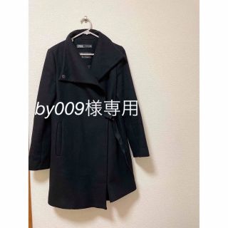 ザラ(ZARA)の美品！ZARA  MANTECOコート ブラック(ロングコート)