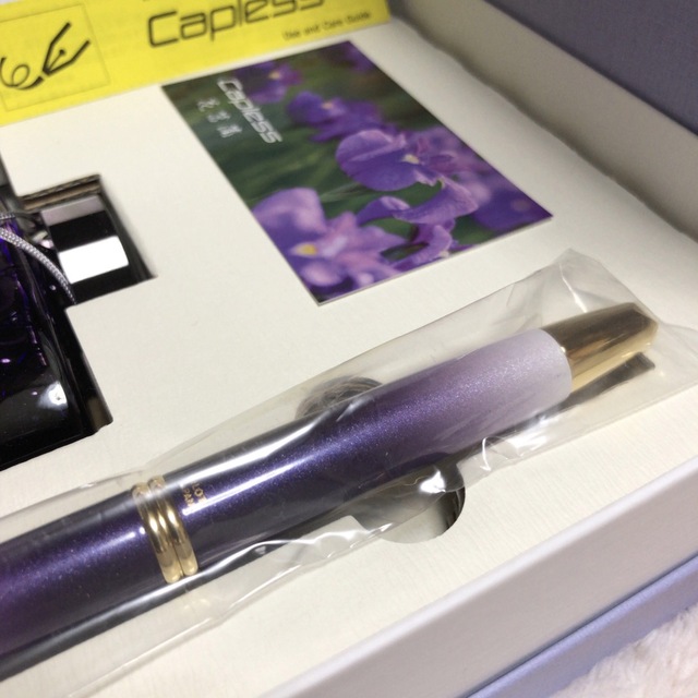 ☆限定 新品未使用 パイロット 万年筆 キャップレス 花菖蒲 ニブF