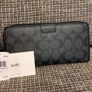 コーチ(COACH)の専用　本体のみ　74737 コーチ　長財ブラックシグネチャー　シンプル　人気(長財布)