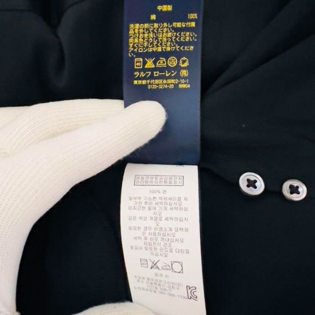 POLO RALPH LAUREN(ポロラルフローレン)の【未使用品】ポロラルフローレン シャツワンピース コットン100% ブラック レディースのワンピース(ひざ丈ワンピース)の商品写真