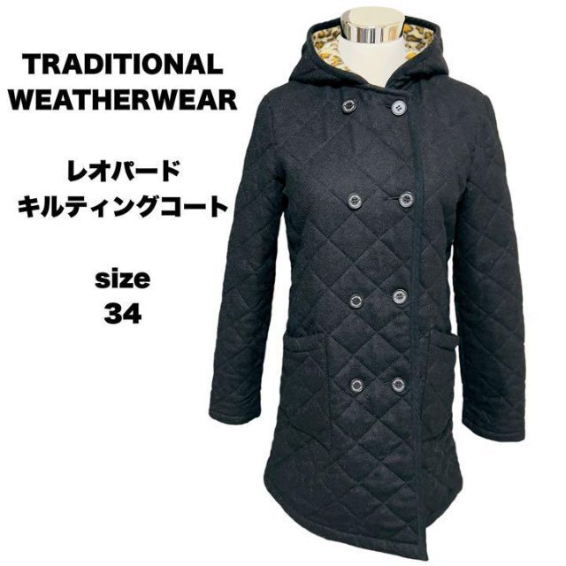 【美品】TRADITIONAL WETHERWEAR キルティングコート　黒　S