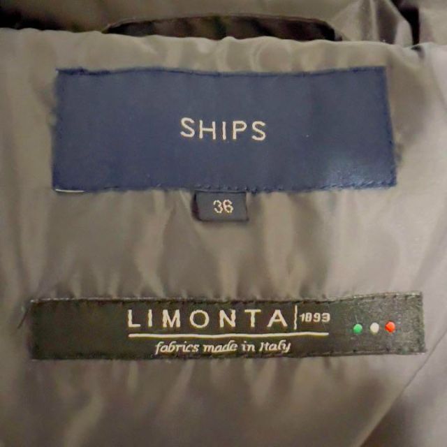 SHIPS(シップス)のSHIPS×LIMONTA リモンタ社製 シップス ロングダウンコート 黒 36 レディースのジャケット/アウター(ダウンコート)の商品写真