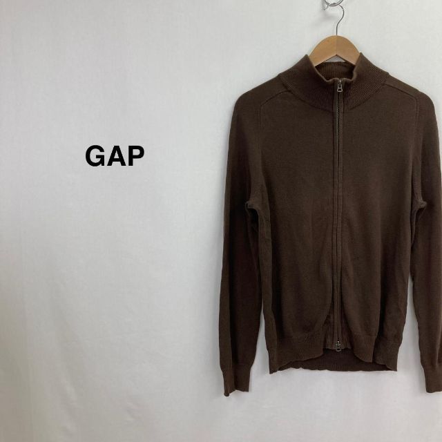 GAP(ギャップ)のGap ギャップ ダブルジップアップニットカーディガン ブラウン メンズ メンズのトップス(ニット/セーター)の商品写真