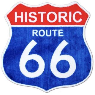 ルート66 フロアマット  玄関 ROUTE66 標識 アメリカ ガレージ(玄関マット)