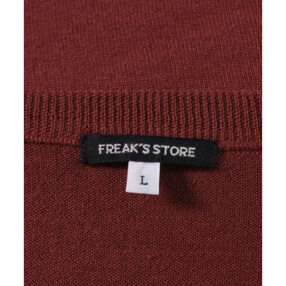 FREAK'S STORE(フリークスストア)のFREAK'S STORE フリークスストア ニット・セーター L エンジ 【古着】【中古】 メンズのトップス(ニット/セーター)の商品写真