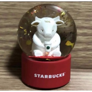 スターバックスコーヒー(Starbucks Coffee)のレア　海外　限定　スターバックス　正月　干支　丑　完売　スノードーム　干支(置物)