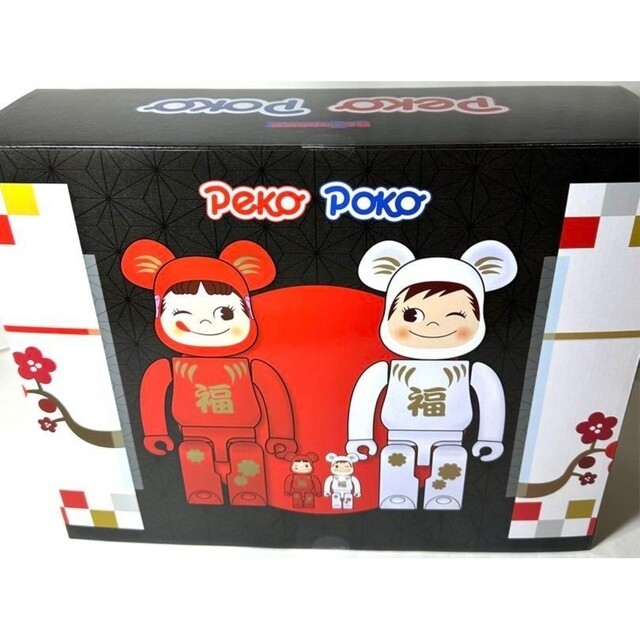 BE@RBRICK ベアブリック達磨 ペコちゃん ポコちゃん 100%&400 | des