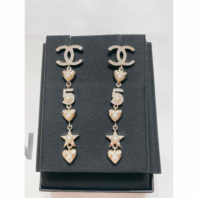 CHANEL - CHANEL シャネル ピアス ゴールド ハート 5 コメット 星