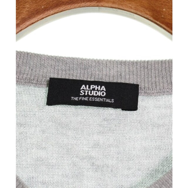 ALPHA STUDIO ニット・セーター 50(XL位) グレー
