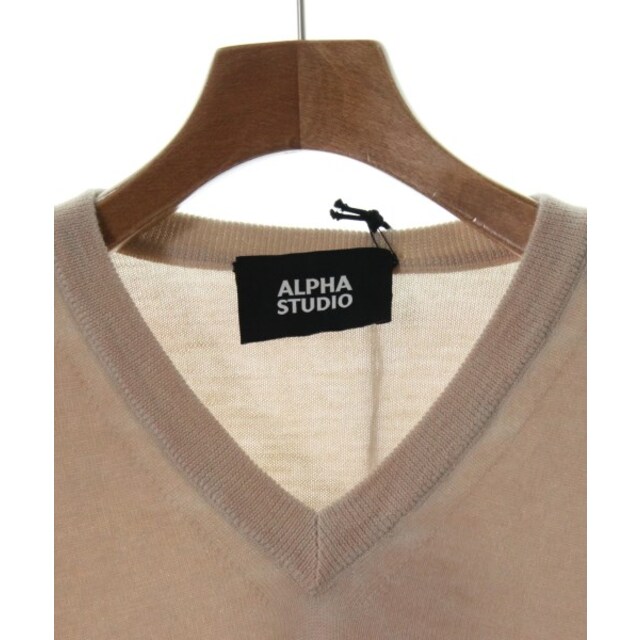 ALPHA STUDIO ニット・セーター 50(XL位) ピンク 【古着】【中古】 メンズのトップス(ニット/セーター)の商品写真