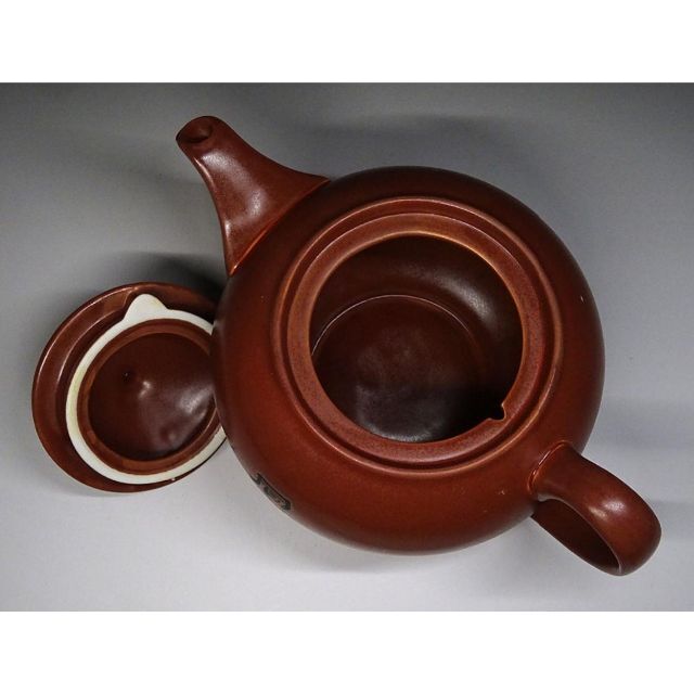 中国古玩 朱泥釉 茶器(急須、茶碗セット) 箱付 唐物 t96555