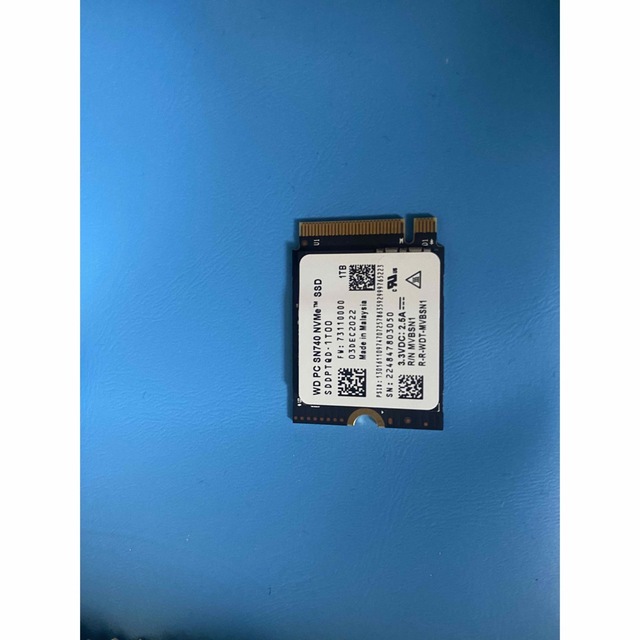 Western Digital SN740 2230 SSD 1TB5250MBs書き込み速度