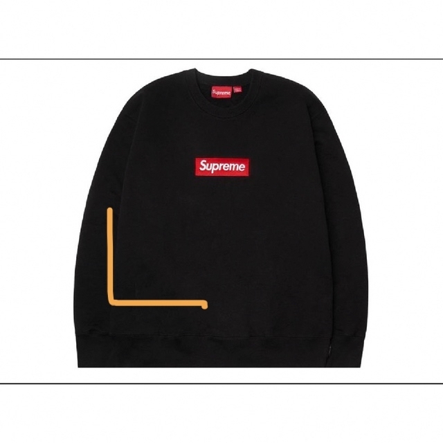 supreme box logo crewneck ブラック　Lサイズ