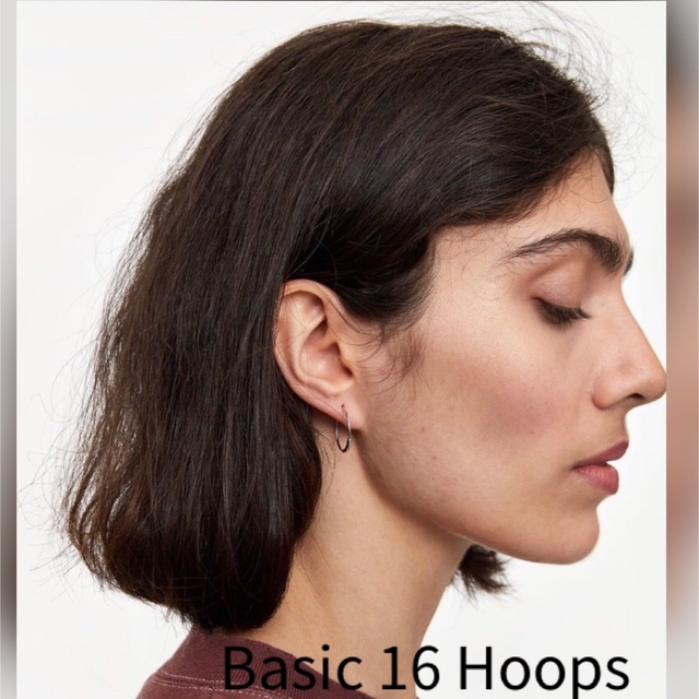 マリアブラック  BASIC 12 HOOP ピアス　MARIABLACK12mm素材