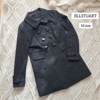 ジルスチュアート(JILLSTUART)のJILLSTUART ウールコート 無地 グレー(ロングコート)