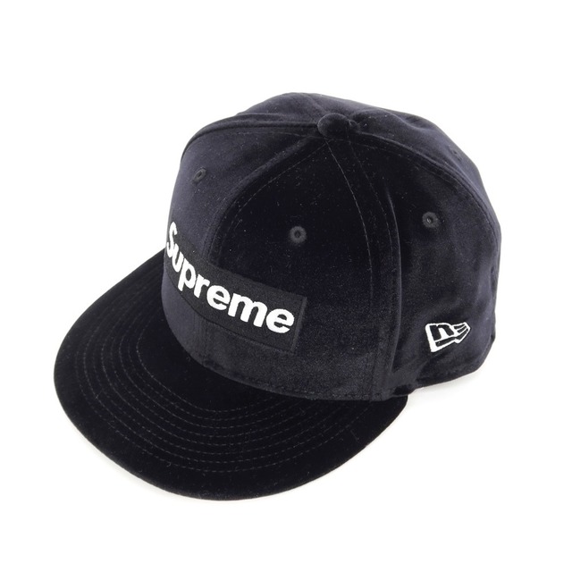 シュプリーム Supreme 2022年秋冬 Velour Box Logo New Era ベロア ベースボールキャップ 帽子【サイズ7 5/8】【メンズ】