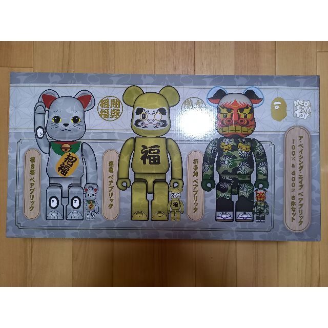 BE@RBRICK BAPE 招き猫 達磨 獅子舞 100% & 400%