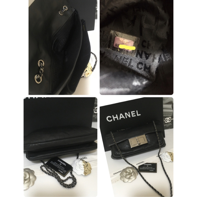 CHANEL(シャネル)の専用♡激レア★美品♡シャネル 2.55 チェーンショルダーバッグ ブラック正規品 レディースのバッグ(ショルダーバッグ)の商品写真