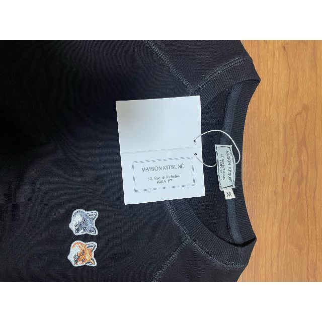 MAISON KITSUNE' - 【新品未使用】メゾンキツネ　スウェット　ダブルフォックス　M　ブラック