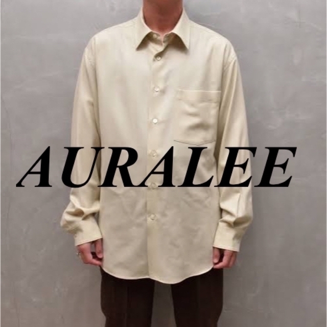 AURALEE スーパーライトウールシャツ　ライトベージュ 上代3.6万