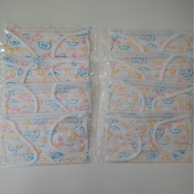 ポケモン　個包装キッズマスク　8枚セット エンタメ/ホビーのおもちゃ/ぬいぐるみ(キャラクターグッズ)の商品写真