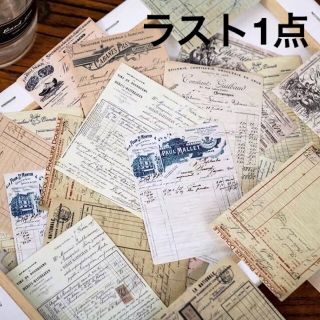 海外雑貨 伝票柄 デザペ 1種 メモ コラージュ ペーパー ミニメモ E06(ノート/メモ帳/ふせん)