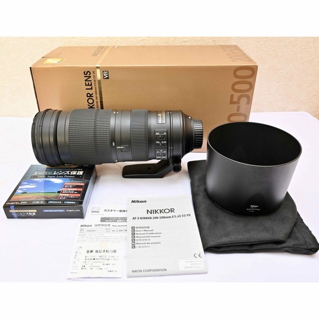 レンズ(ズーム)★美品　ニコンAF-S 200-500F5.6E ED VR