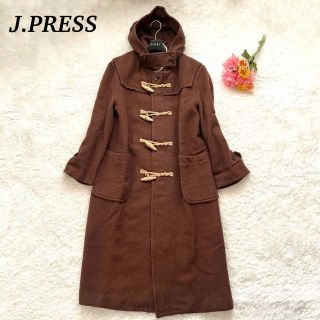 ジェイプレス(J.PRESS)の【美品】J.PRESS  ダッフルコート　ロングコート　ブラウン　ゆったりサイズ(ダッフルコート)