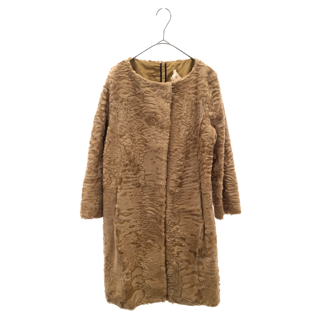 MARNI マルニ 14AW LAMB FUR COAT W14CPMNE40U00P0365-00W39 ラムファーロングコート ハラコ レディース371センチ袖丈