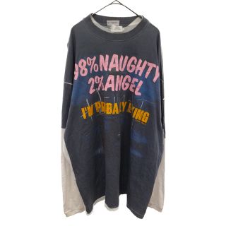 VETEMENTS ヴェトモン Demna's Favorite Naughty Angel L/S Tee UAH19TR327 デムナズフェイバリット ノーティーエンジェル 転写プリント オーバーサイズ長袖Tシャツ ロングカットソー VETEMENTS ヴェトモン Demna's Favorite Naughty Angel L/S Tee UAH19TR327 デムナズフェイバリット ノーティーエンジェル 転写プリント オーバーサイズ長袖Tシャツ ロングカットソー