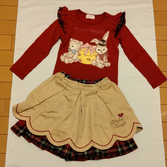 Shirley Temple 新品シャーリーテンプル うさくまフリルT&