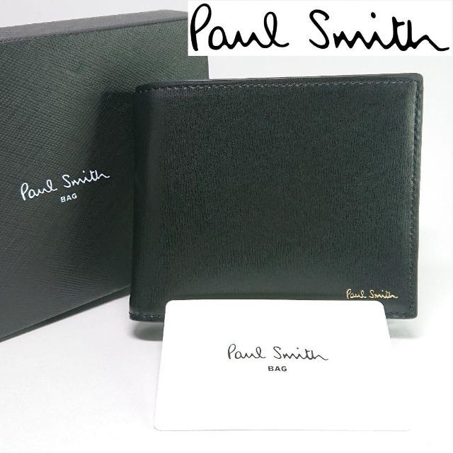 【新品未使用】ポールスミス 二つ折り財布305 ブラック