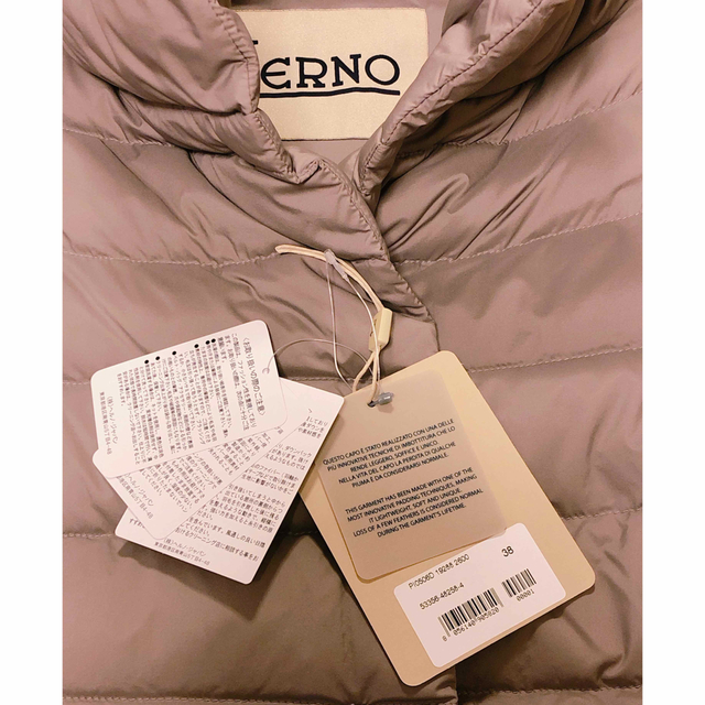 HERNO(ヘルノ)の新品　未使用　HERNO ヘルノ　ベージュ　38 ダウン　ラグラン　軽量　S M レディースのジャケット/アウター(ダウンジャケット)の商品写真