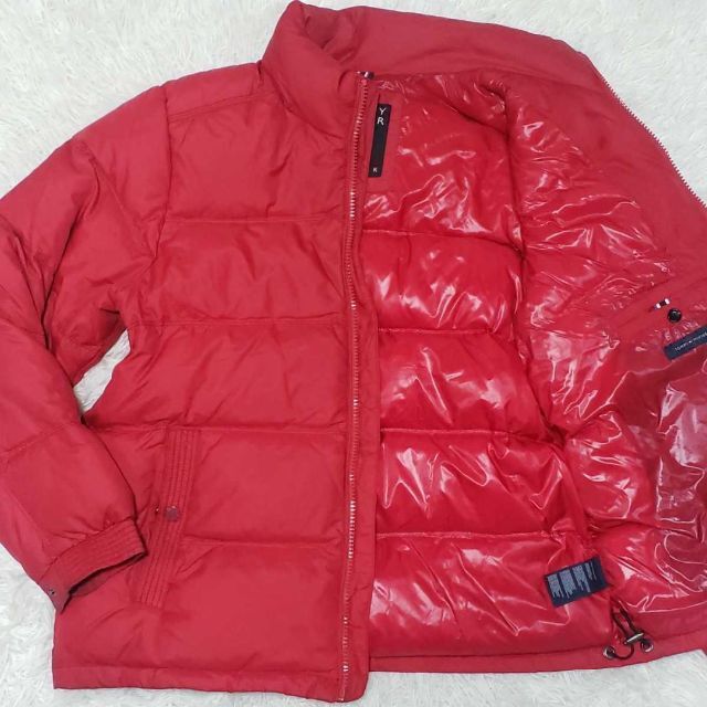 海外ブランド TOMMY HILFIGER 中綿 赤 軽量 極暖 秋冬 防寒 光沢