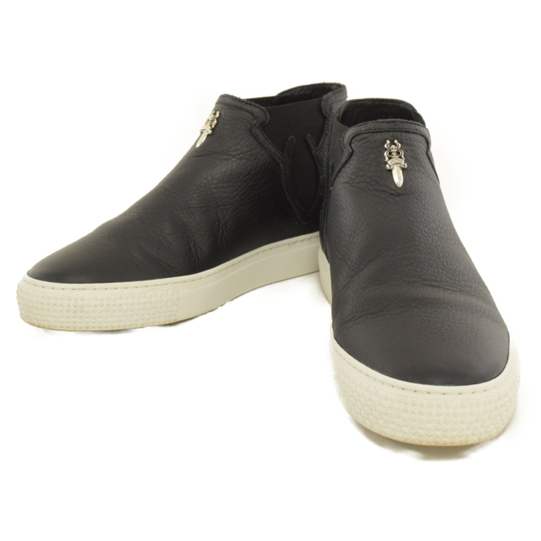 CHROME HEARTS クロムハーツ 390 BLK HVY WT LTHR SHOE SNEAKER MID