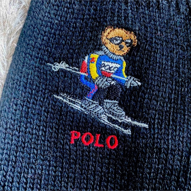 POLO RALPH LAUREN(ポロラルフローレン)の新品　ポロベア　スキー　おしゃれ　刺繍　手袋　　ニットグローブ　アームウォーマー レディースのファッション小物(手袋)の商品写真