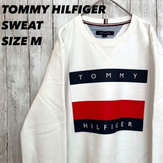 トミーヒルフィガー(TOMMY HILFIGER)のTOMMY HILFIGERトミーヒルフィガー　ビッグロゴプリントスウェットM白(スウェット)