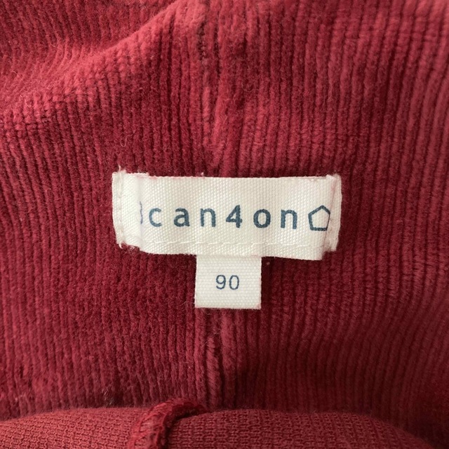 3can4on(サンカンシオン)の3can4on ベロアワンピース キッズ/ベビー/マタニティのキッズ服女の子用(90cm~)(ワンピース)の商品写真